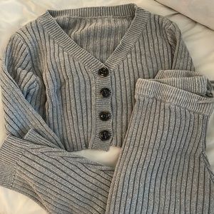 Grey knit Pajama set